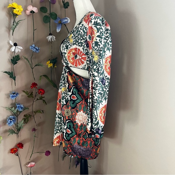 Let Me Be Floral Cut-Out Mini Dress from Anthropologie, Medium - Picture 8 of 11